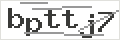 Security code: six letters and numbers